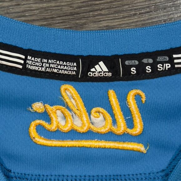 Adidas UCLA Short Sleeve Basketball Jersey Embroidered Neckline #3 - Men's Small - Picture 6 of 10